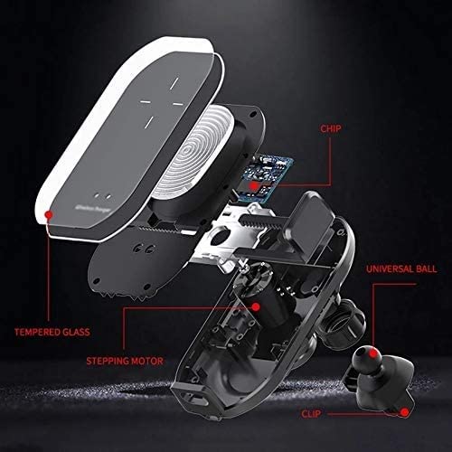 10W Qi Wireless Car Charger Mount with Auto Clamping