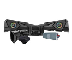 6.5-Inch All-Weather Coaxial Speakers with 4-Channel Amplifier