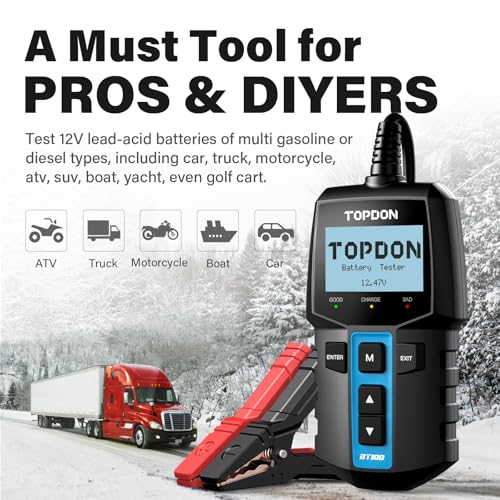 12V Digital Car Battery Load Tester and Charging System Analyzer