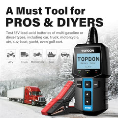 12V Digital Car Battery Load Tester and Charging System Analyzer