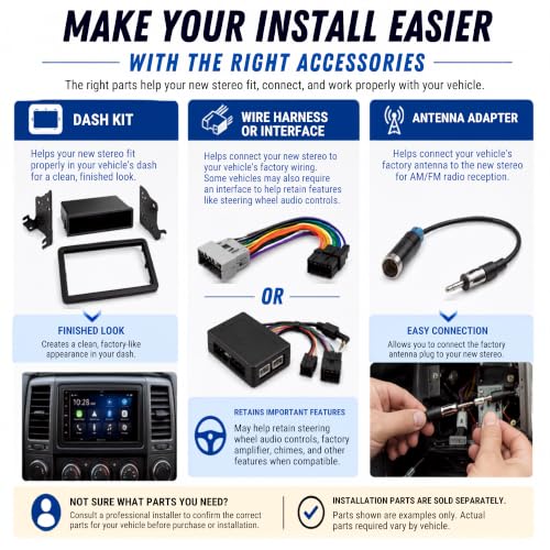 Car Stereo with CarPlay Android Auto AM/FM Touchscreen