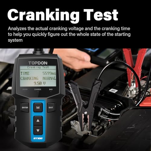 12V Digital Car Battery Load Tester and Charging System Analyzer