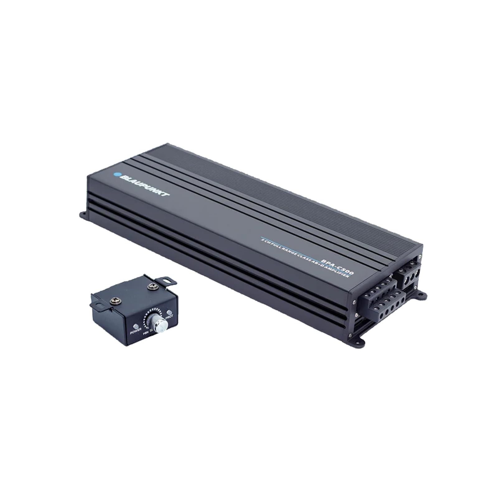 Single DIN Bluetooth Stereo Receiver with 5-Channel Amplifier 10-Inch Subwoofer and 6-Inch Speakers
