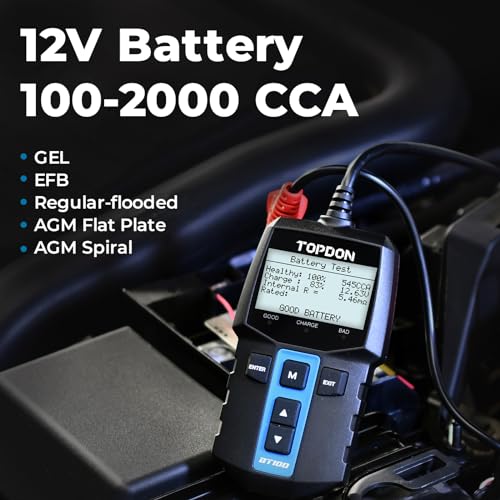 12V Digital Car Battery Load Tester and Charging System Analyzer