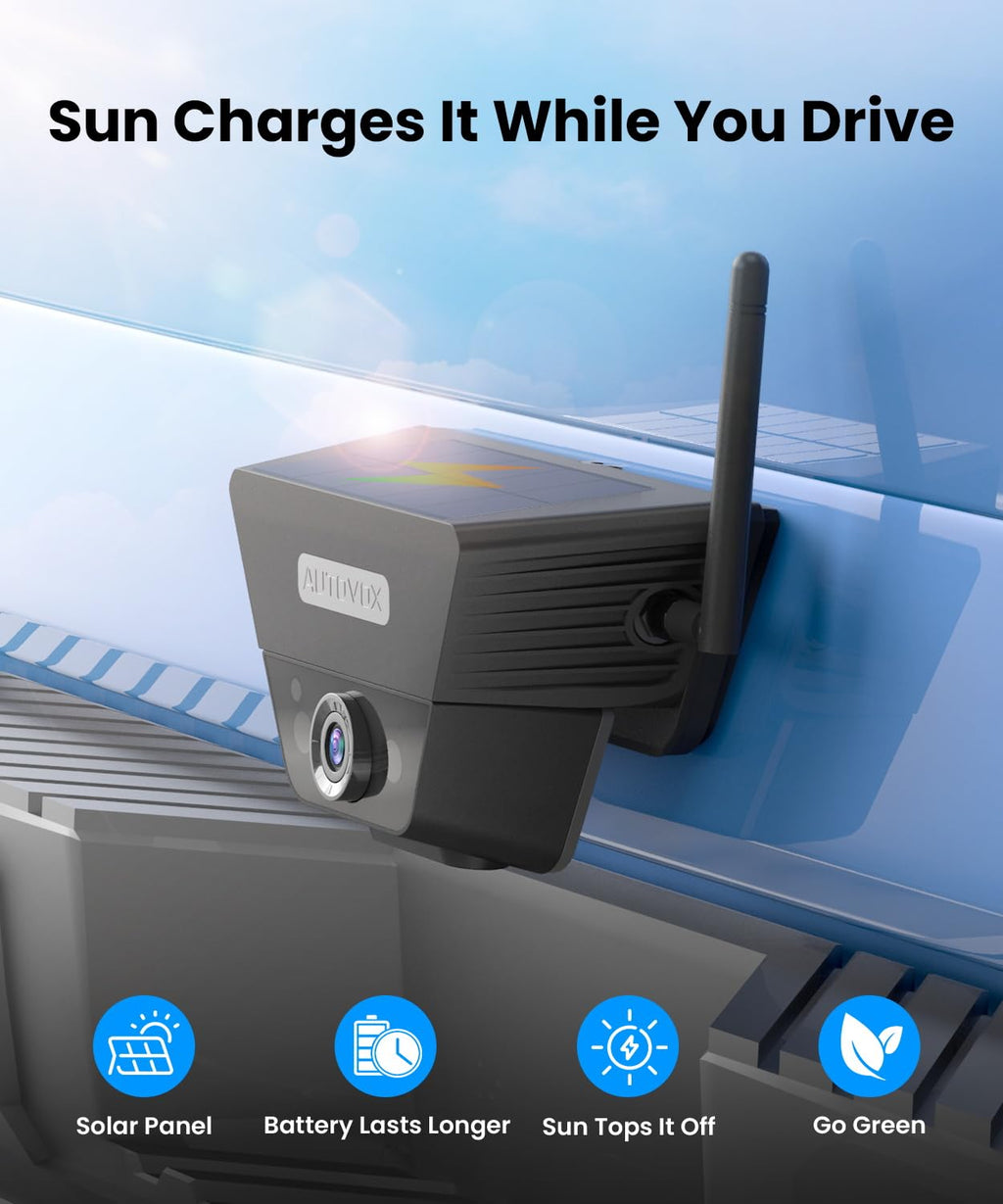 AUTO VOX Wireless Backup Camera Solar Magnetic - Solar 5