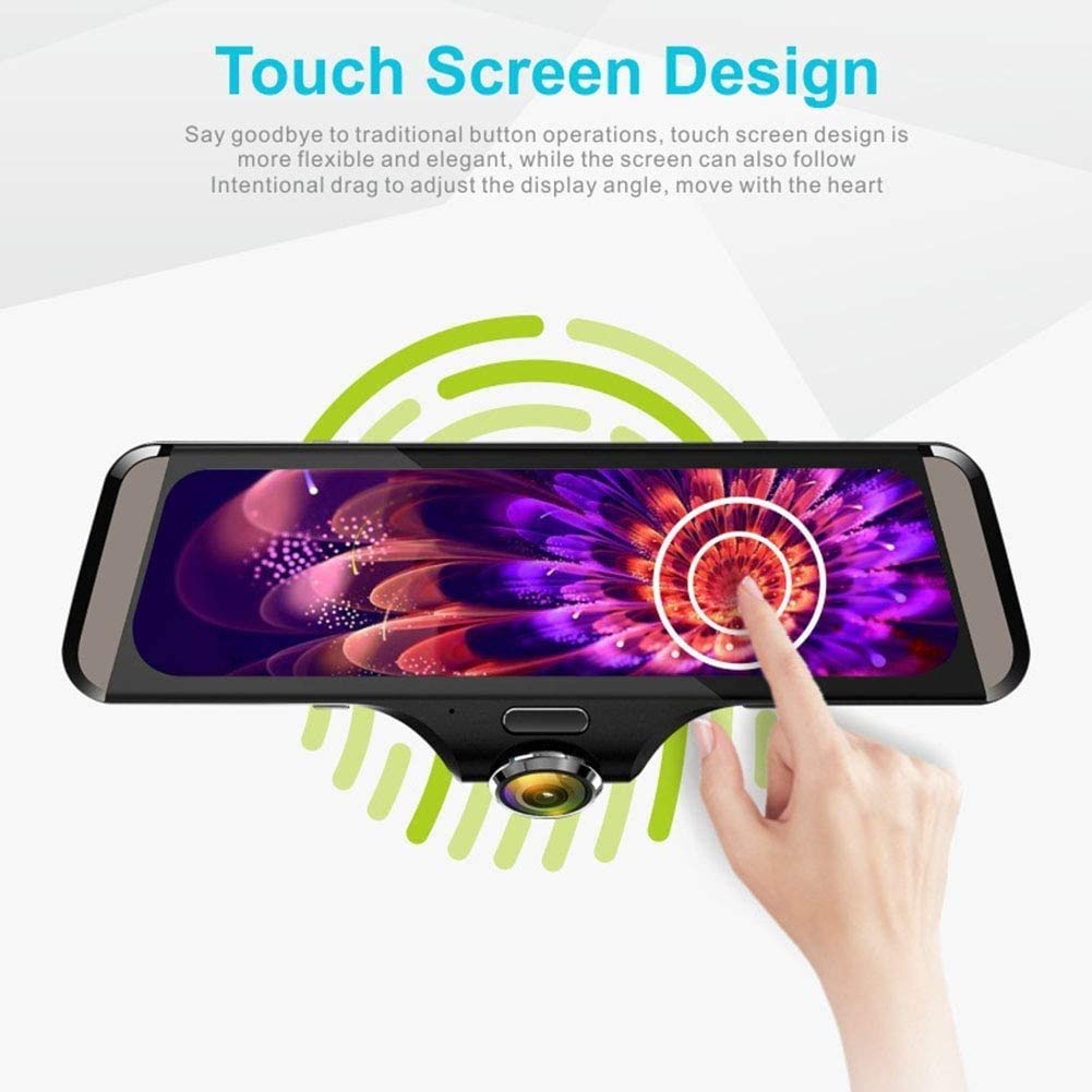 10-Inch 1080P 360° Dual-Lens Dash Camera with GPS and Parking Monitor