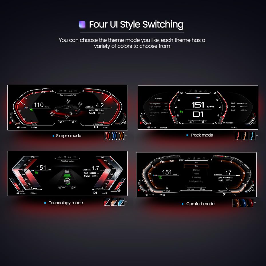 12.3 Inch Digital Instrument Cluster for BMW X5 E70 X6 E71 2007-2013
