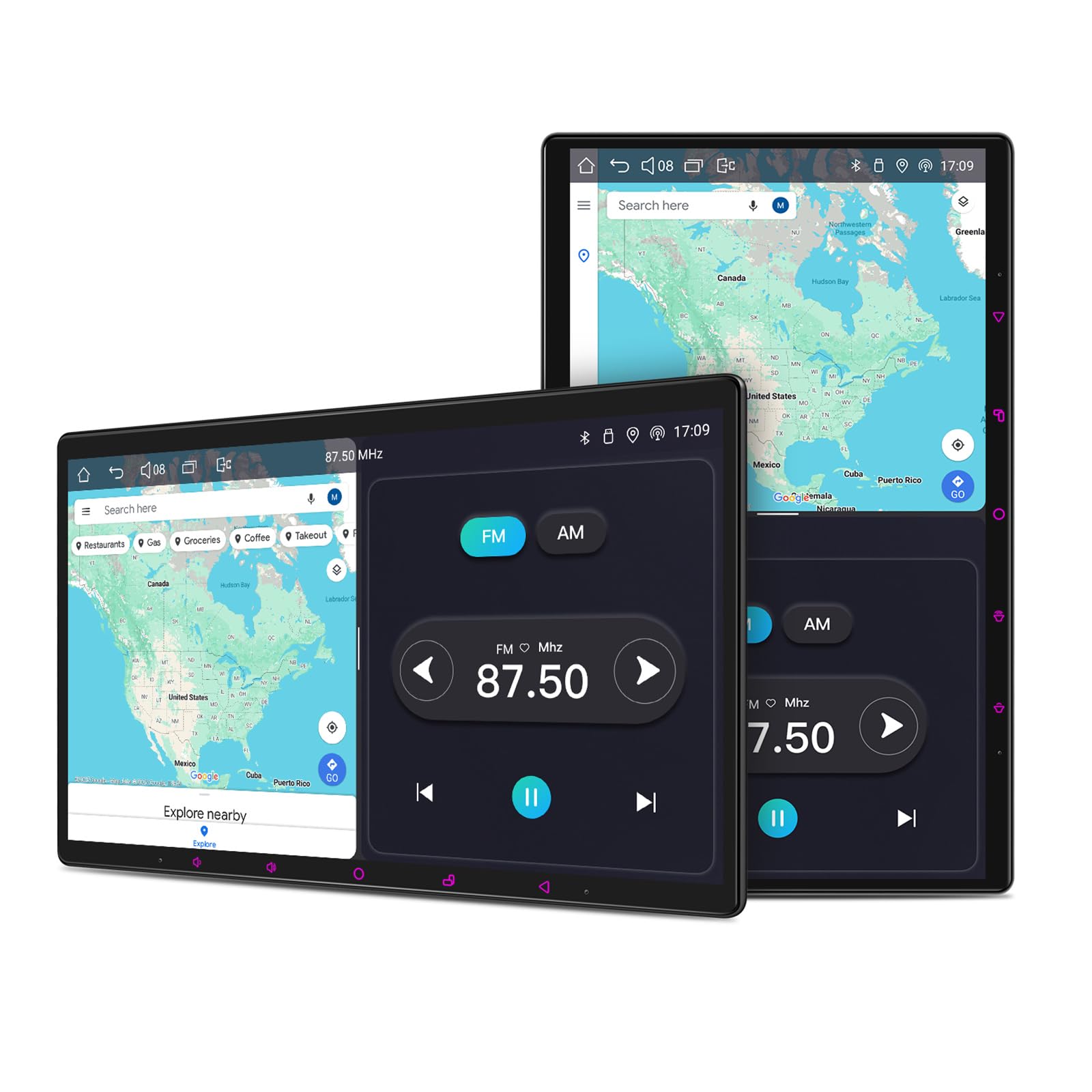 15.1-Inch Android 13 Double DIN Car Stereo with CarPlay Android Auto