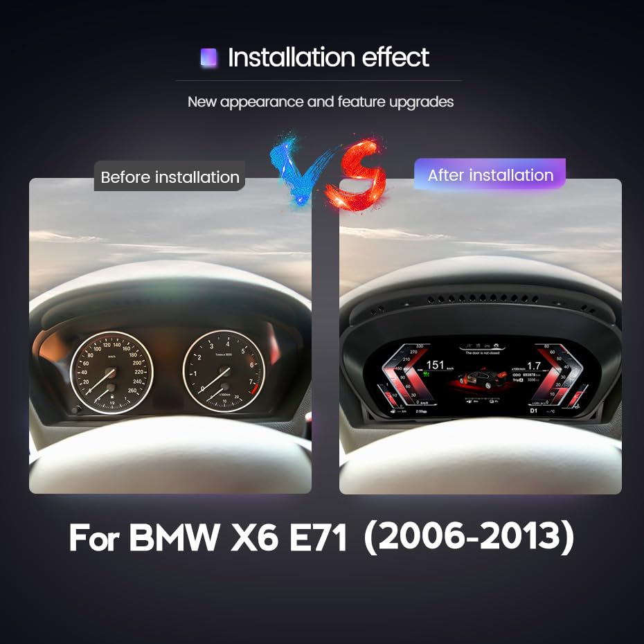 12.3 Inch Digital Instrument Cluster for BMW X5 E70 X6 E71 2007-2013