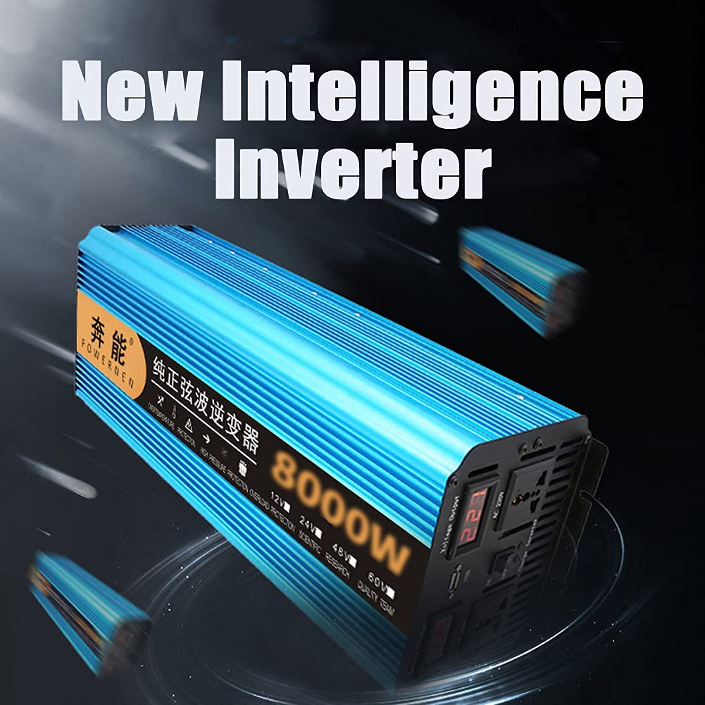 Power Inverter 12V 24V DC to 220V AC with USB and AC Outlets
