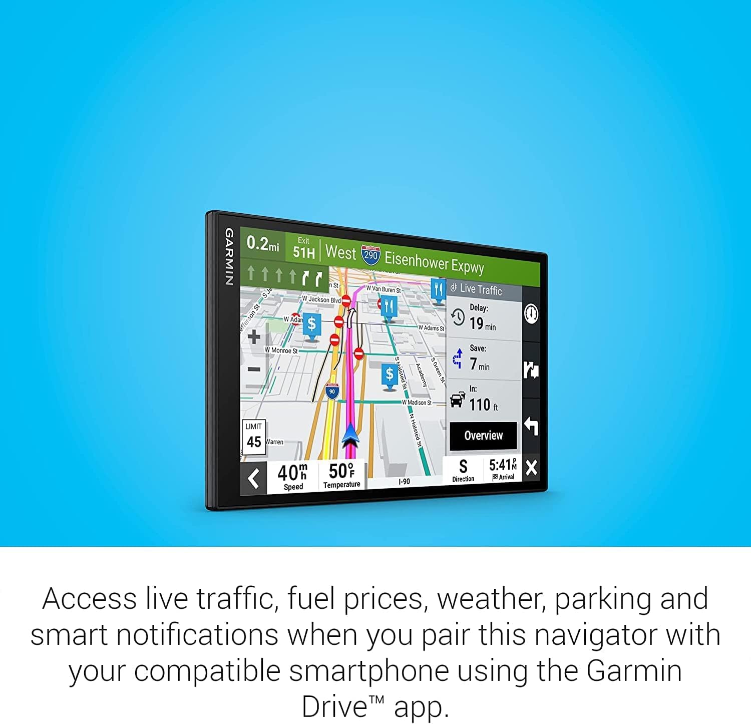 8 Inch Car GPS Navigator with Wireless Backup Camera