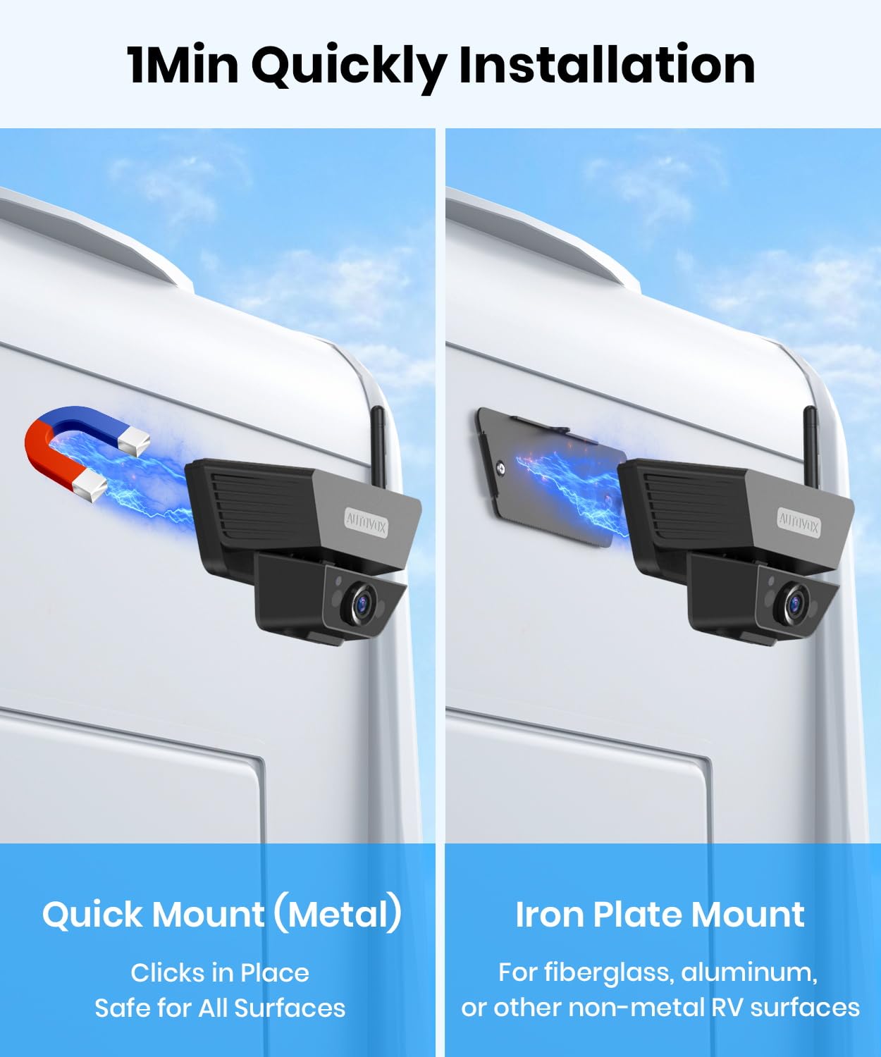 AUTO VOX Wireless Backup Camera Solar Magnetic - Solar 5