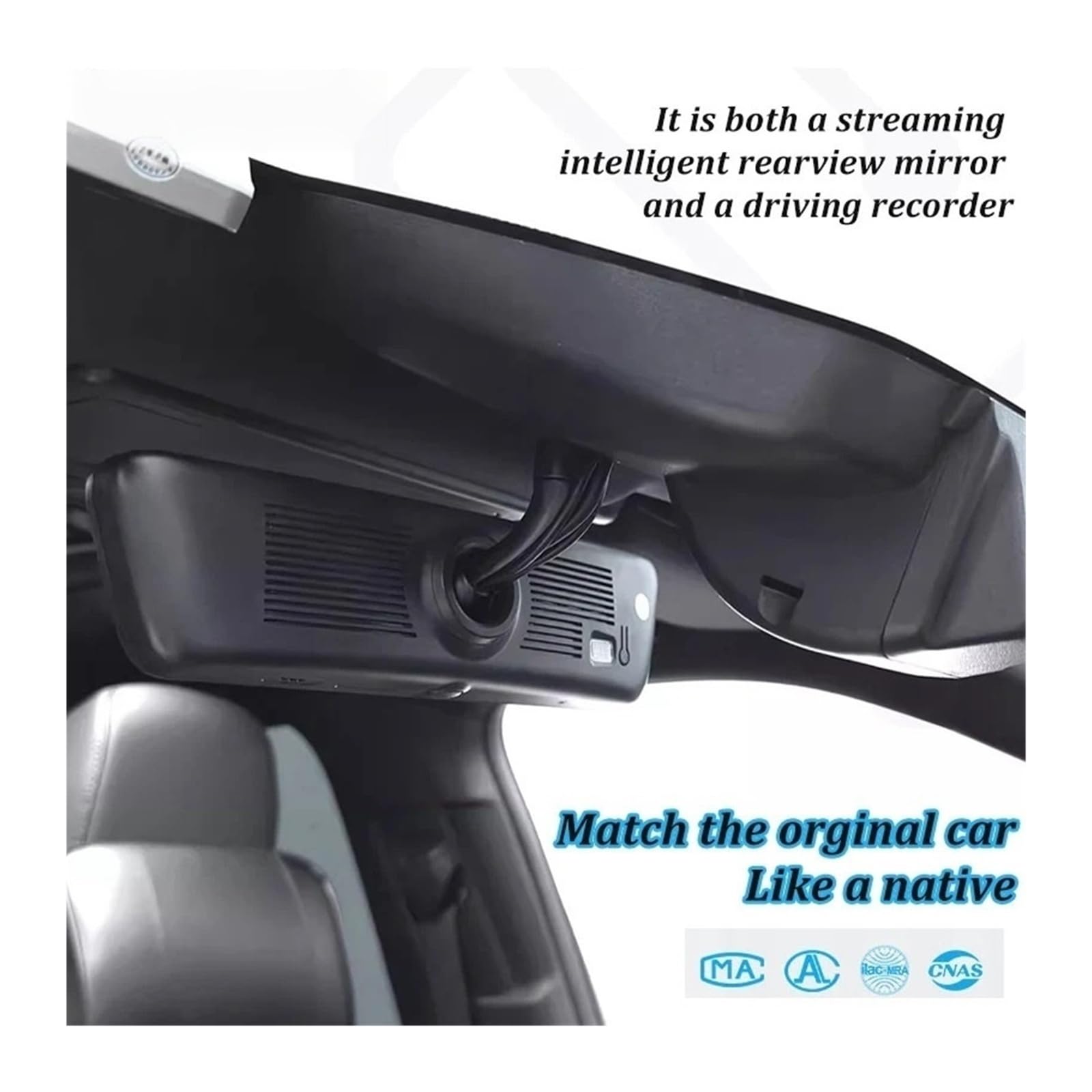 8.2-Inch Streaming Rearview Mirror Dash Camera with 1080P Backup Camera for Toyota Camry