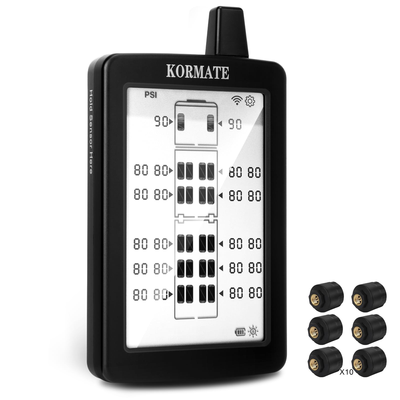 Solar Tire Pressure Monitoring System for RVs Trucks and Trailers