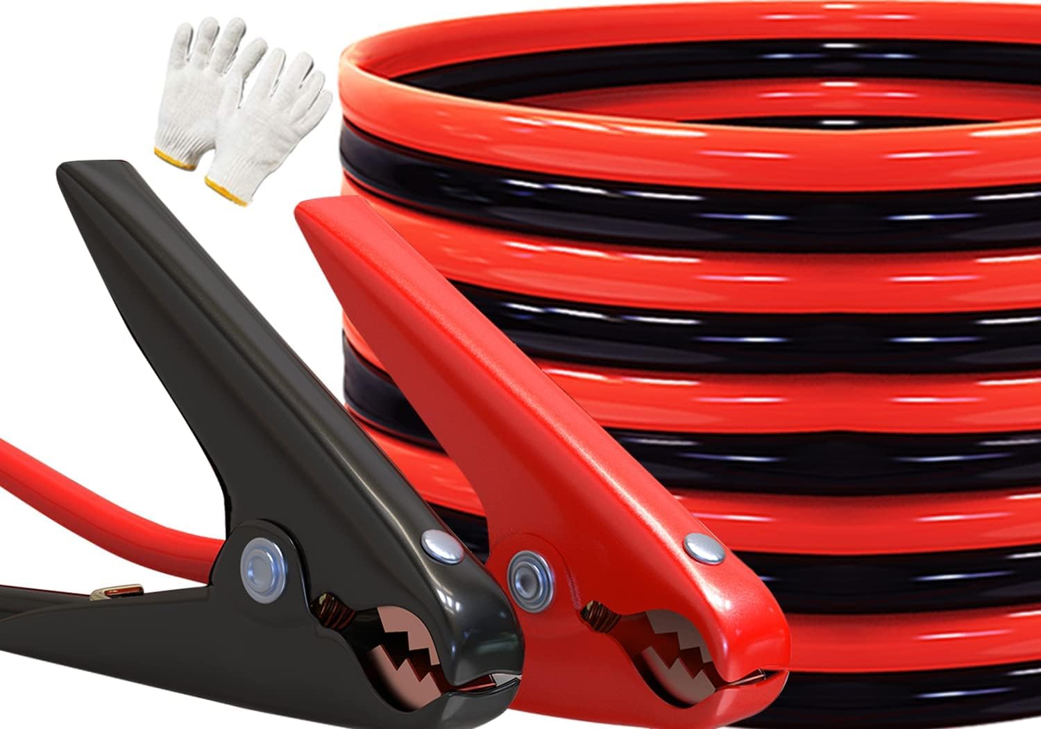 1 Gauge 30FT 900A Heavy-Duty Jumper Cables with Carrying Bag