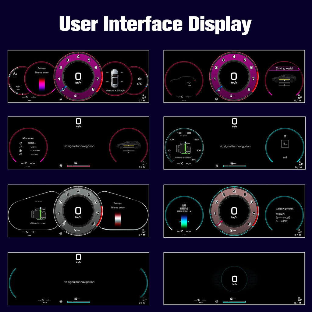12.3 Inch Digital Instrument Cluster for Porsche Cayenne 2011-2017