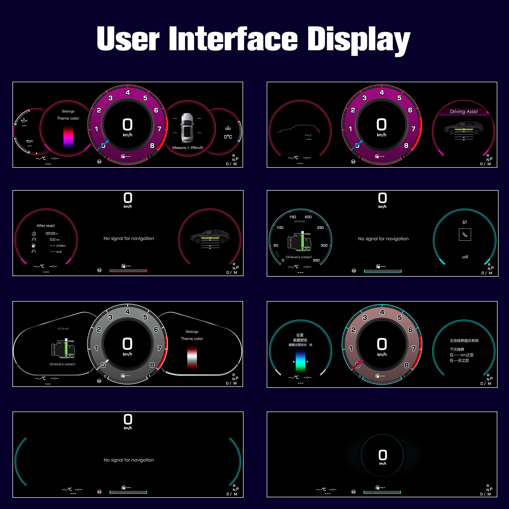12.3 Inch Digital Instrument Cluster for Porsche Cayenne 2011-2017