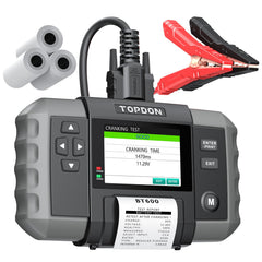 TOPDON BT600 12V 24V Car Battery Tester, 3.5" Screen with Built-in Printer