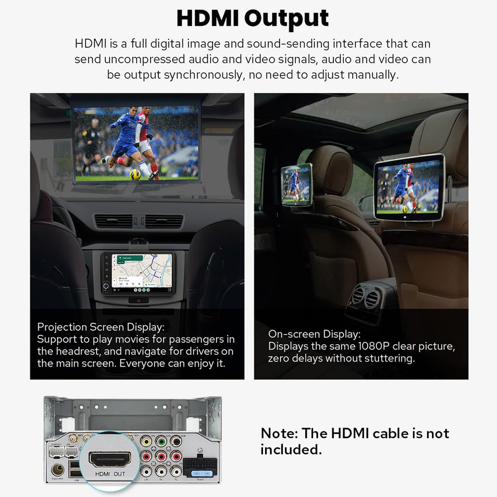 7-Inch Android 13 Double DIN Car Stereo with CarPlay Android Auto