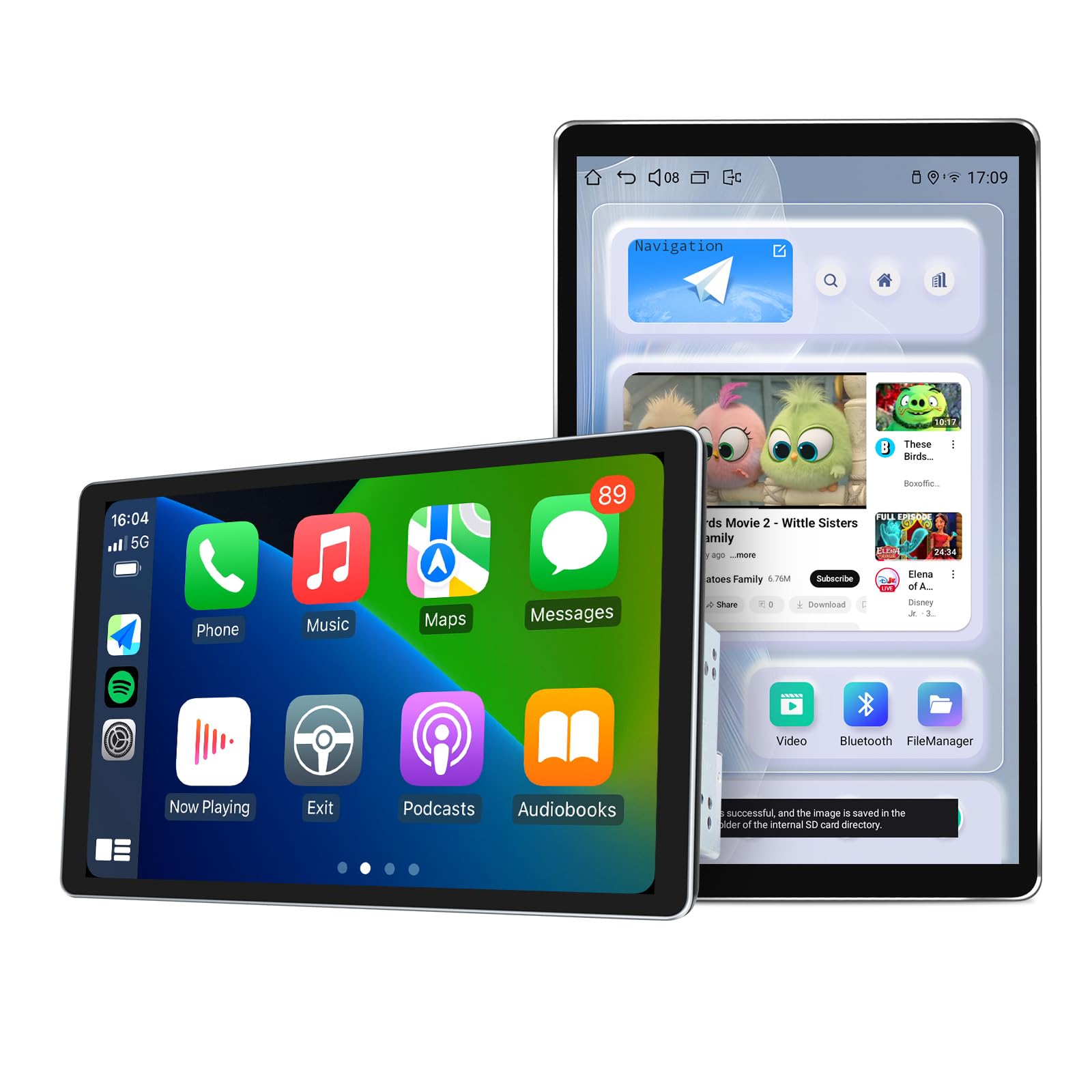 15.1-Inch Android 13 Double DIN Car Stereo with CarPlay Android Auto