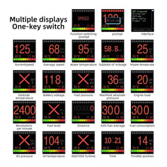 A205 OBD2 Head-Up Display with Digital Speedometer and Multi-Function Gauge