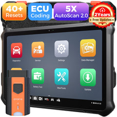 J2534 Bidirectional OBD2 Diagnostic Scanner with ECU Coding and 40+ Services