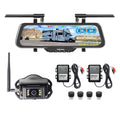 Haloview BT10 TPMS 4 Sensors Wireless Mirror 10" Monitor Backup Camera SYS