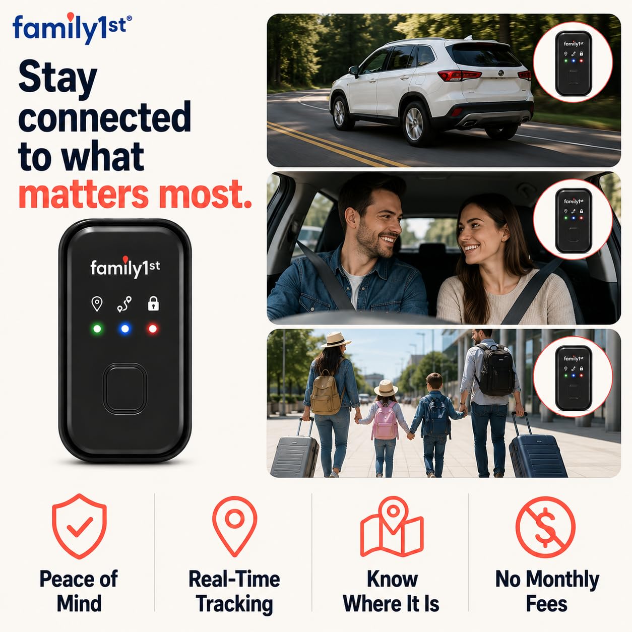 Portable GPS Tracker with 1-Year Subscription