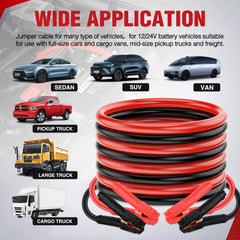 Heavy-Duty Battery Jumper Cables with Carrying Bag