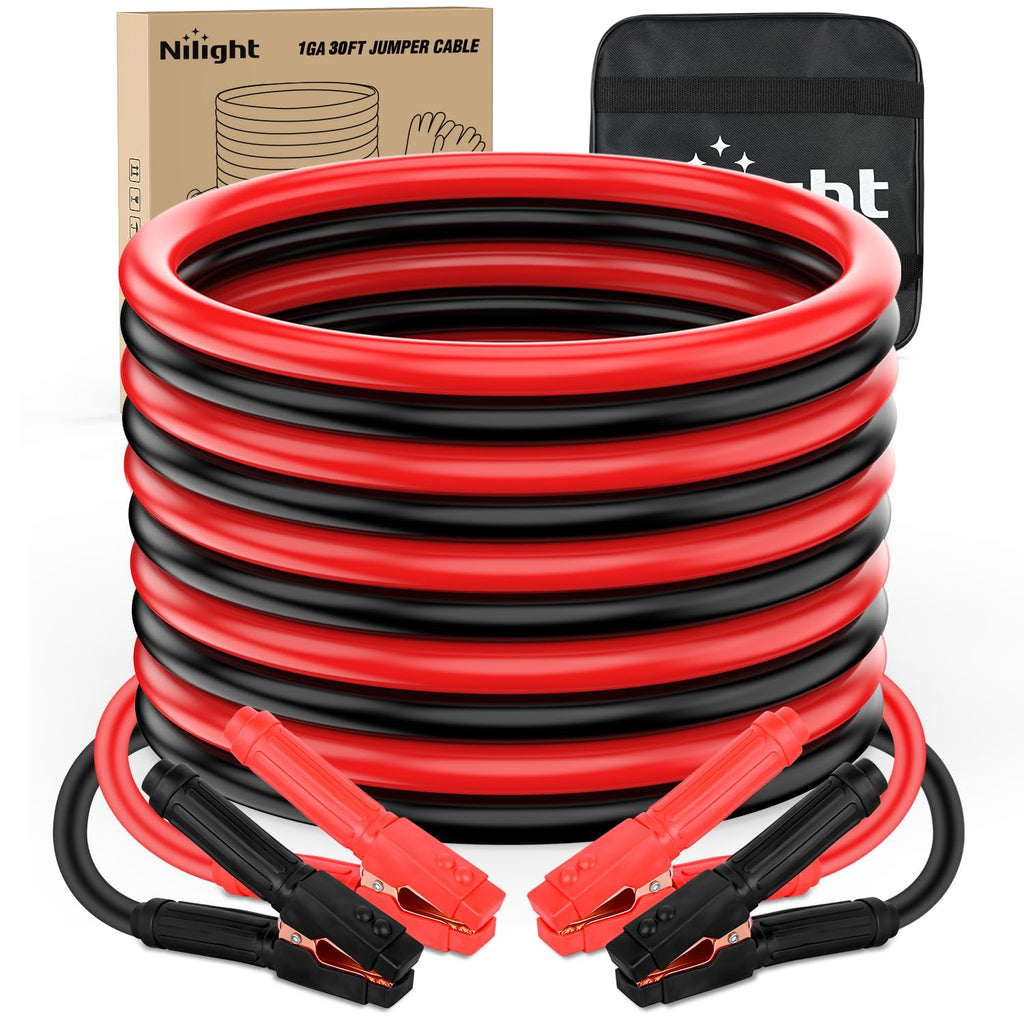 Heavy-Duty Battery Jumper Cables with Carrying Bag