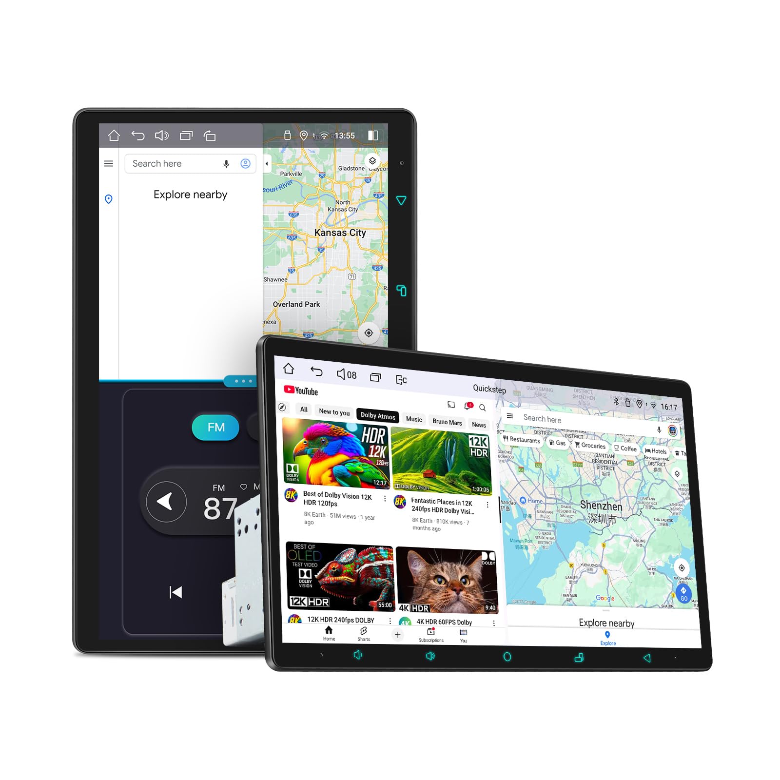 15.1-Inch Android 13 Double DIN Car Stereo with CarPlay Android Auto