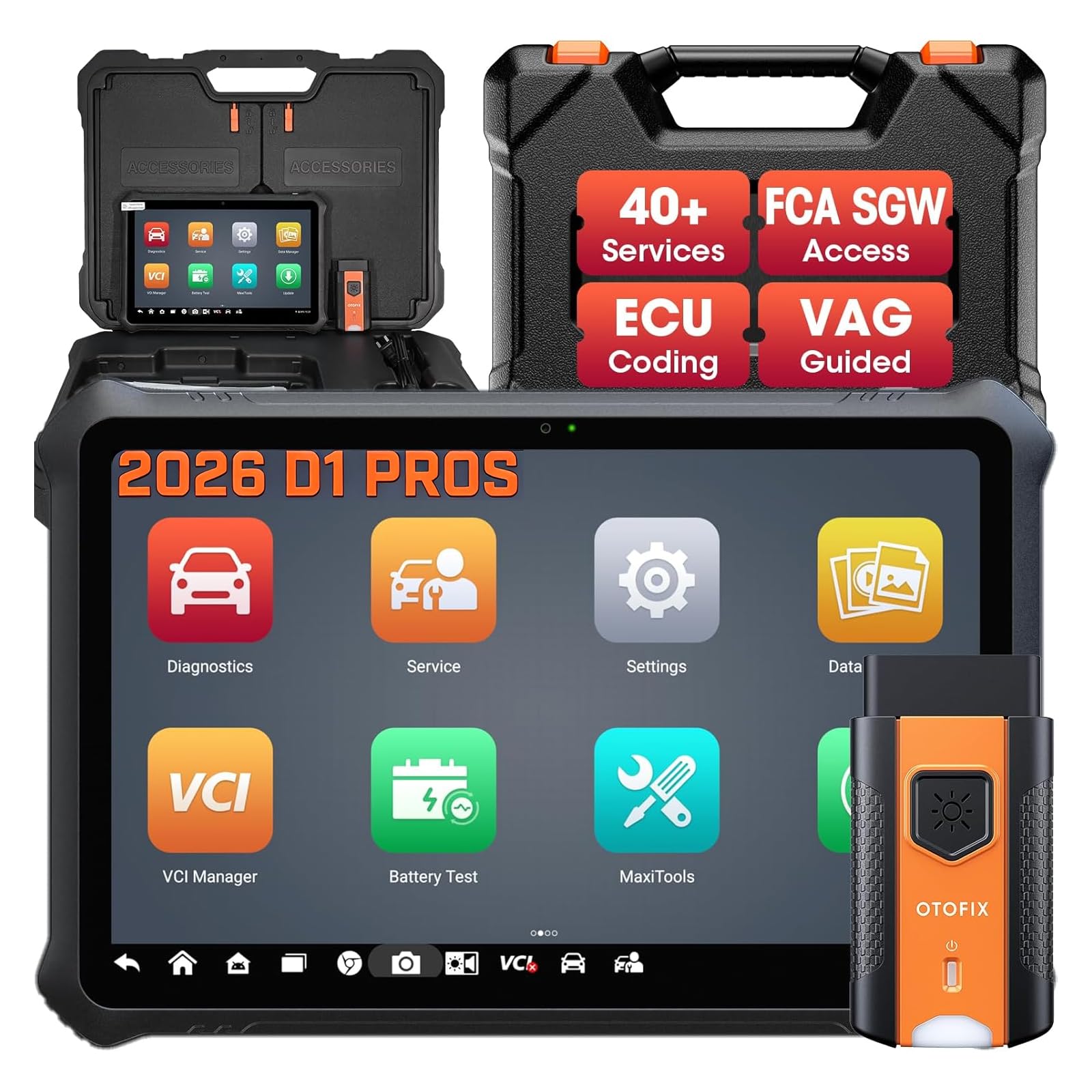 J2534 Bidirectional OBD2 Diagnostic Scanner with ECU Coding and 40+ Services