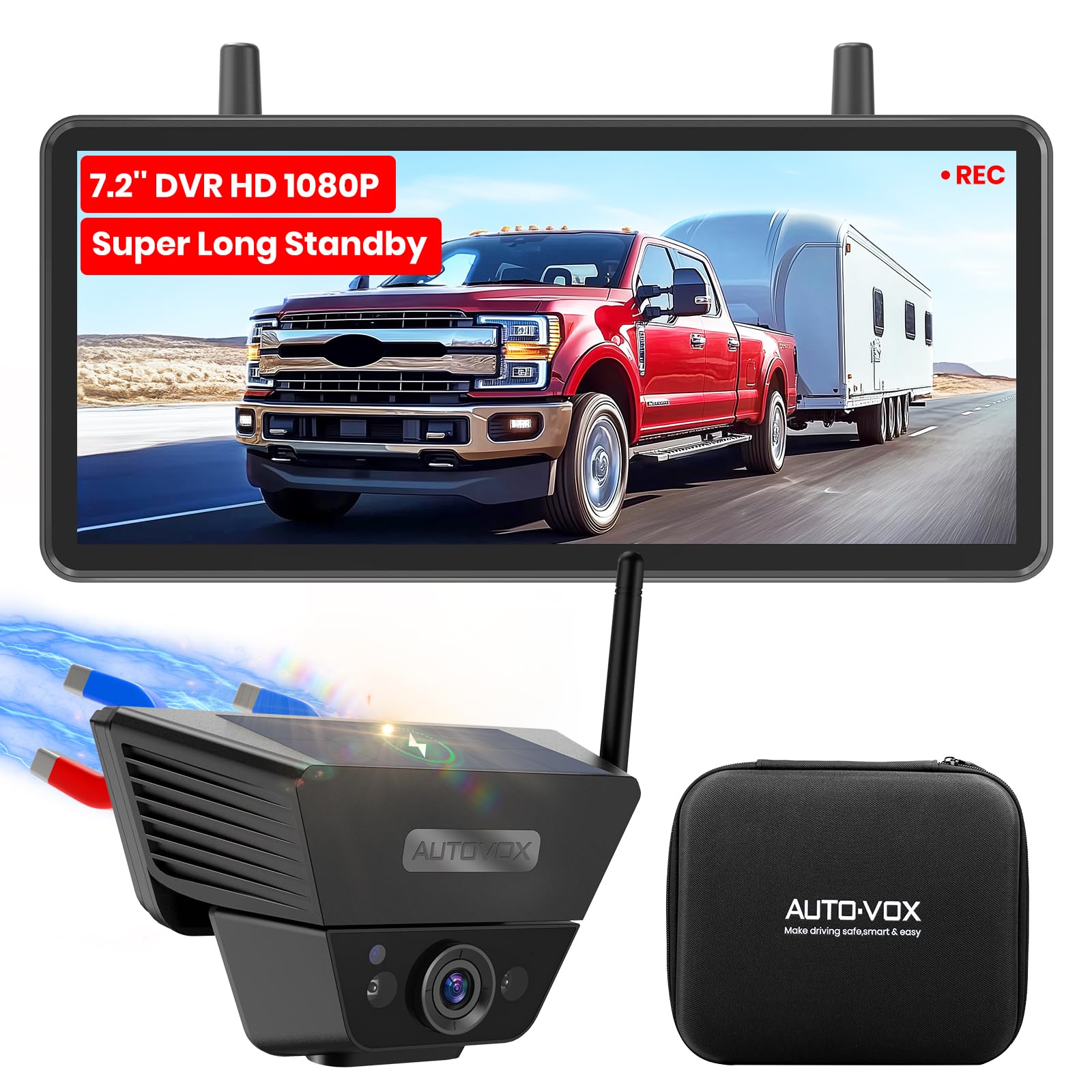 AUTO VOX Wireless Backup Camera Solar Magnetic - Solar 5