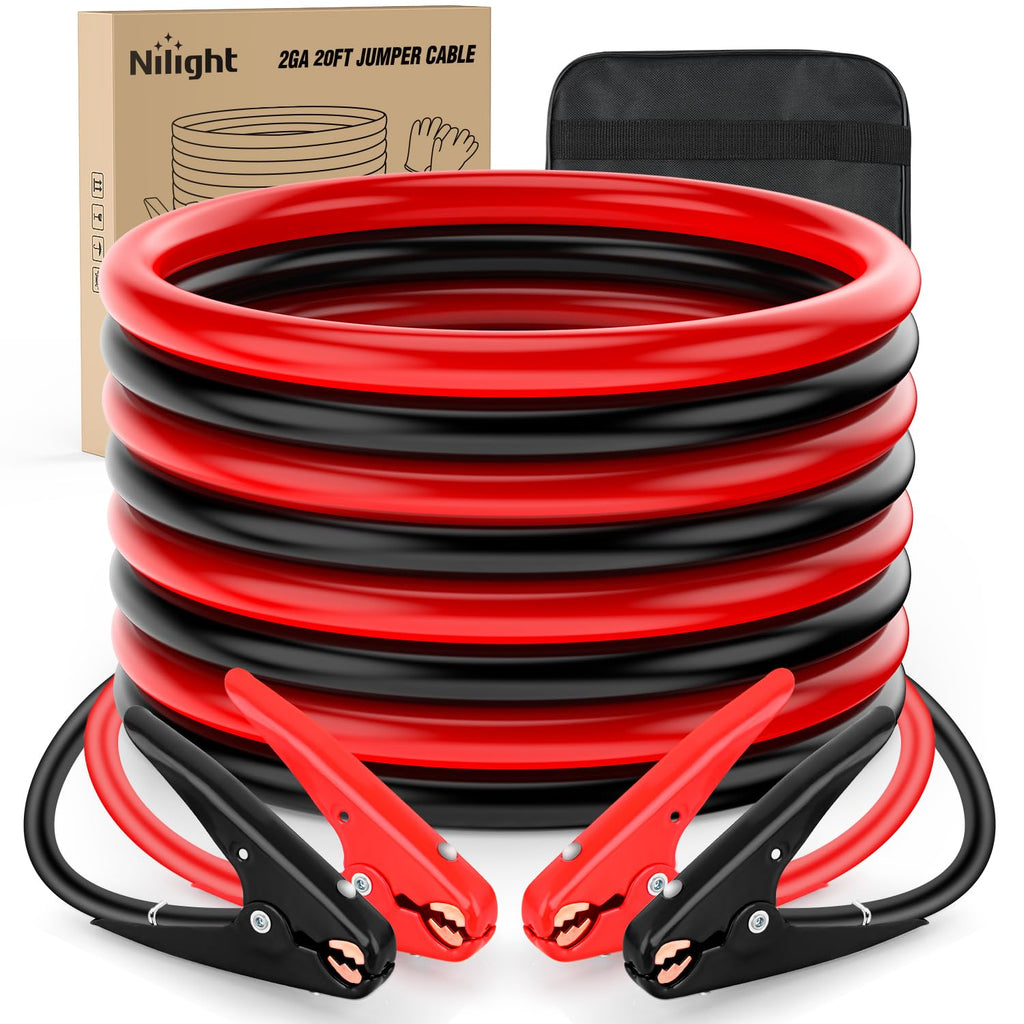 Heavy-Duty Battery Jumper Cables with Carrying Bag