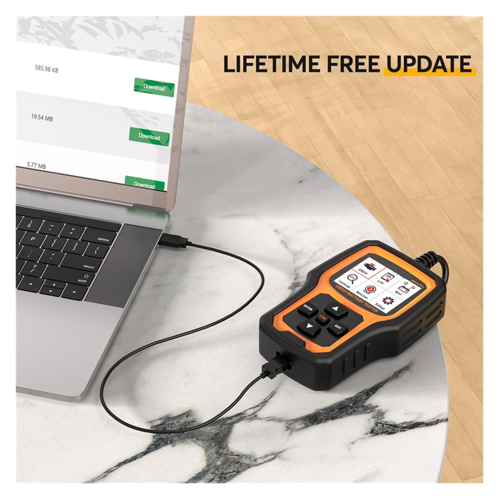 OBD2 Scanner with Battery Tester and Charging System Analyzer