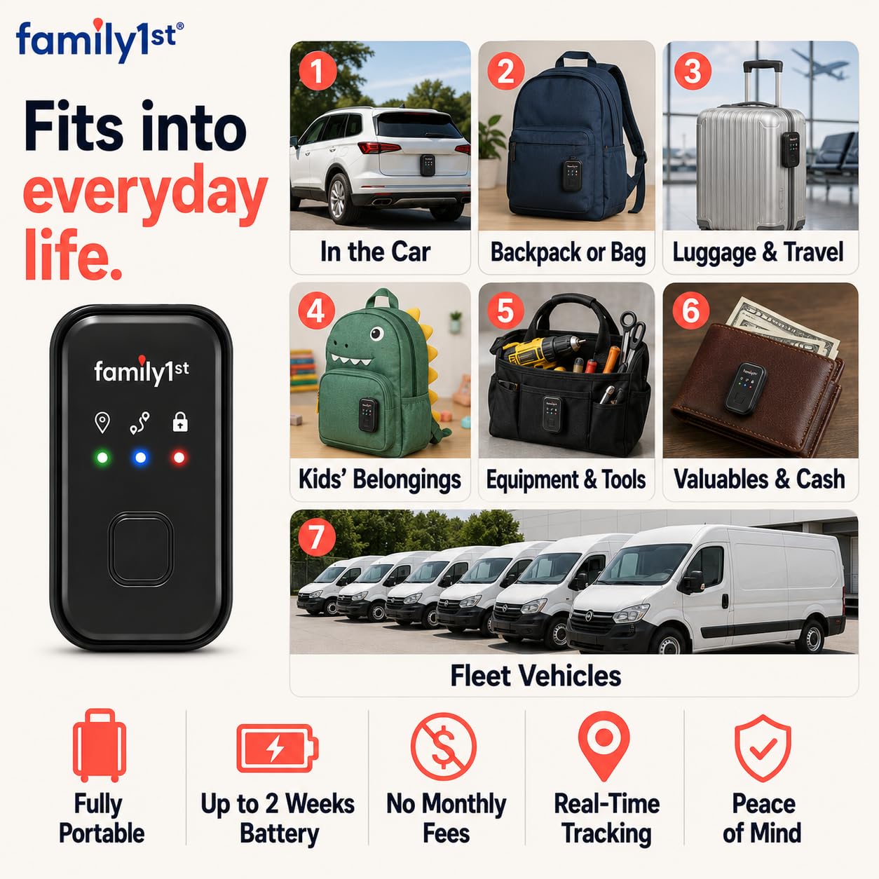 Portable GPS Tracker with 1-Year Subscription