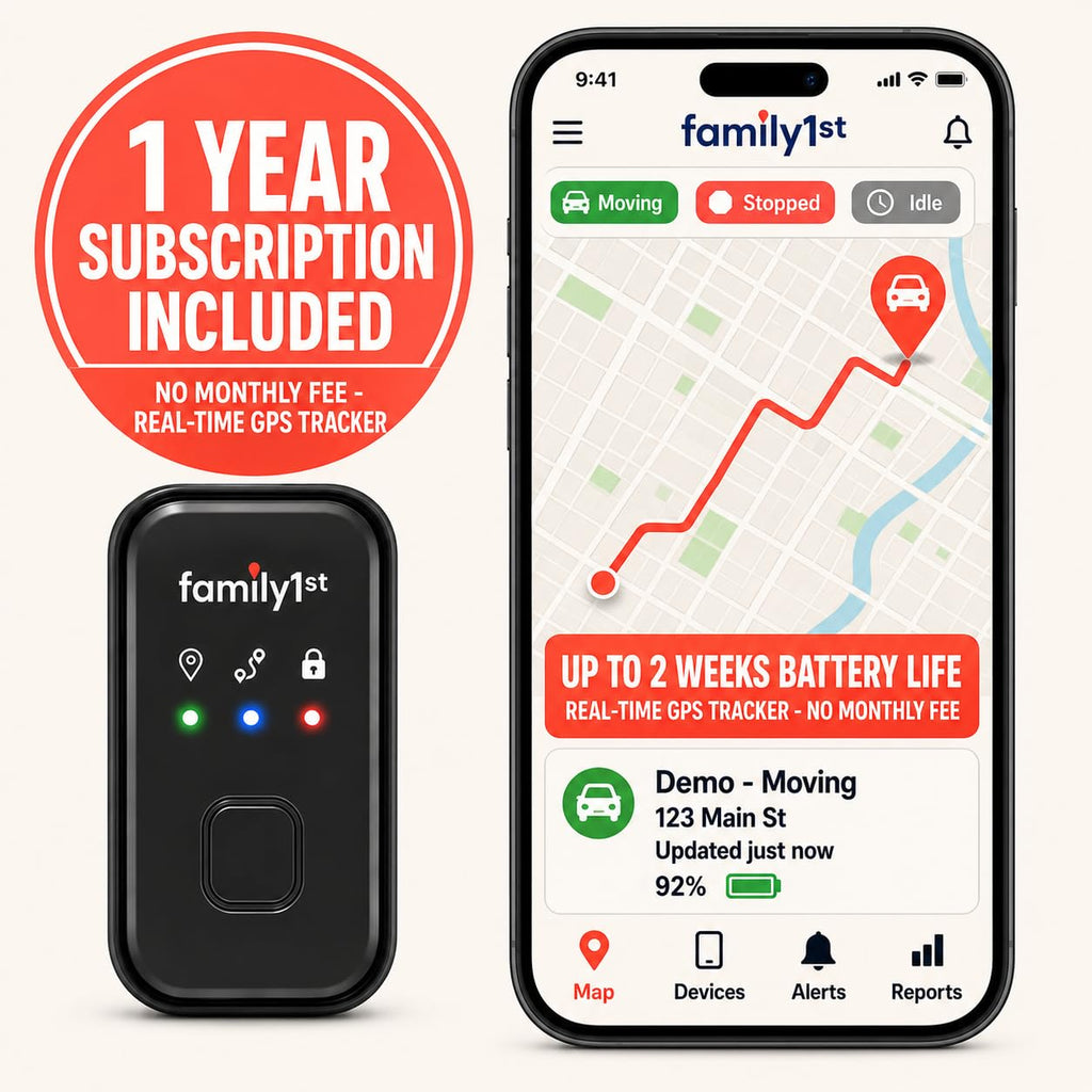 Portable GPS Tracker with 1-Year Subscription