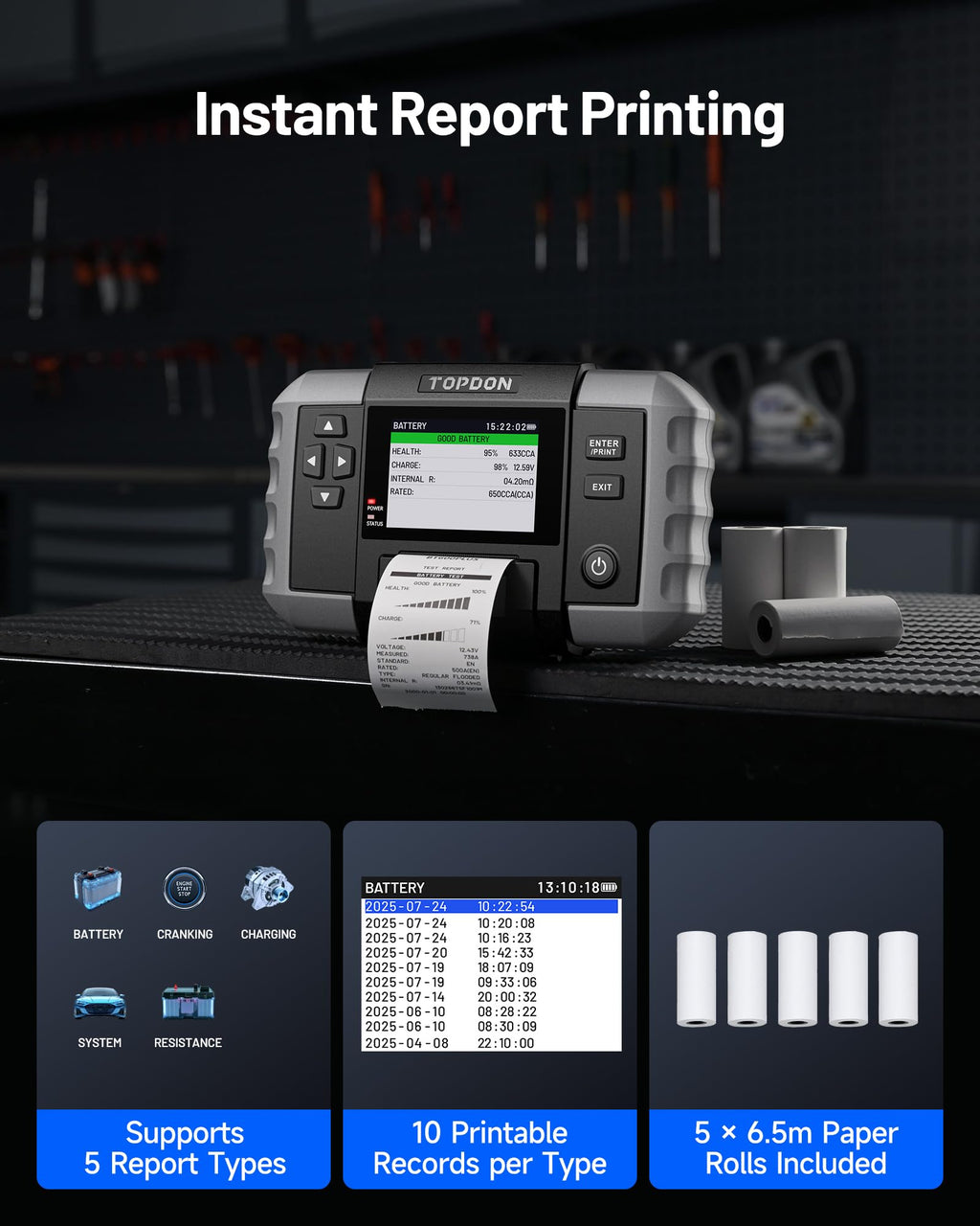TOPDON BT600 Plus BT20 Car Battery Tester