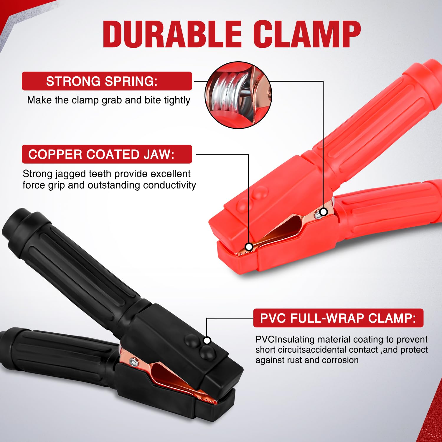 Heavy-Duty Battery Jumper Cables with Carrying Bag