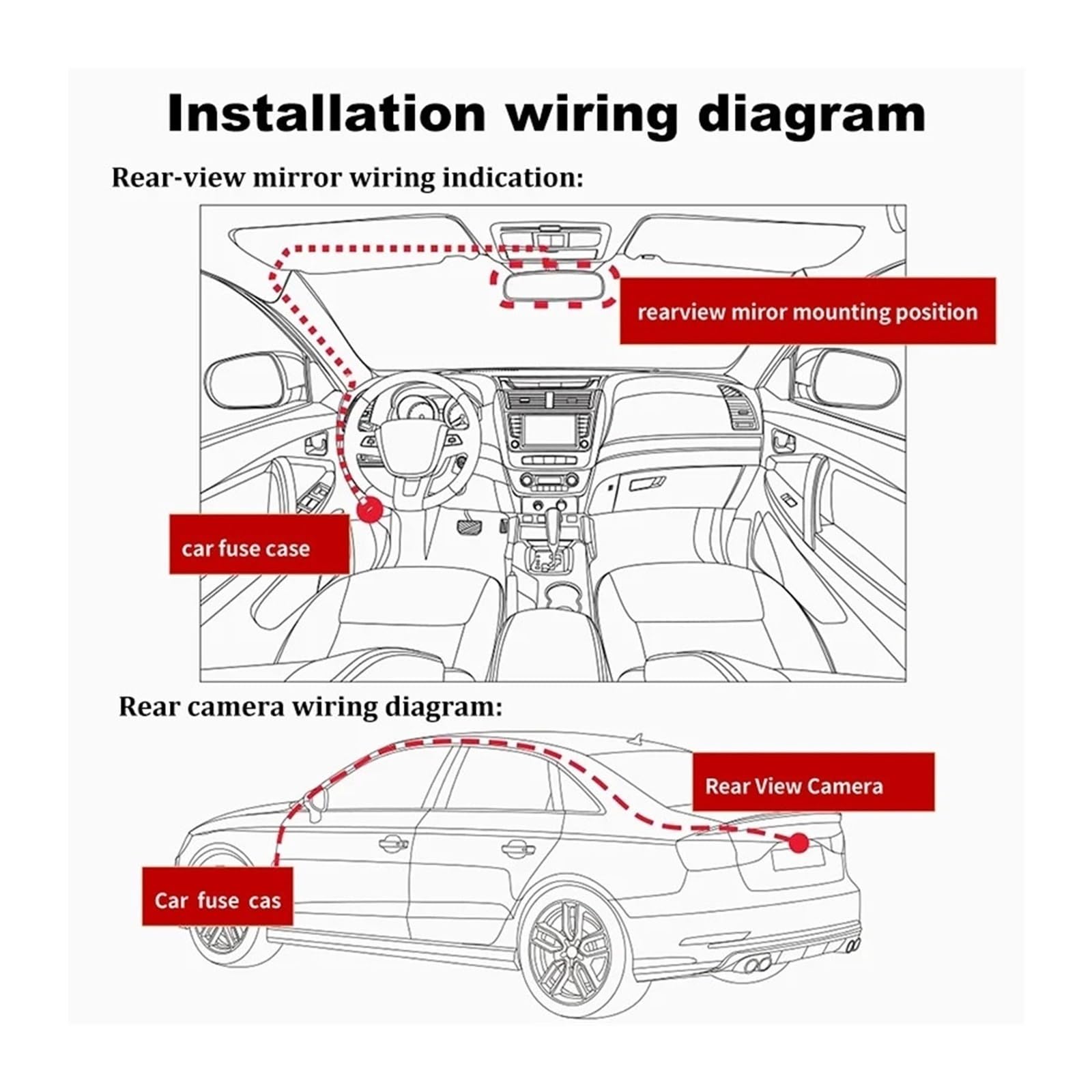 8.2-Inch Streaming Rearview Mirror Dash Camera with 1080P Backup Camera for Toyota Camry