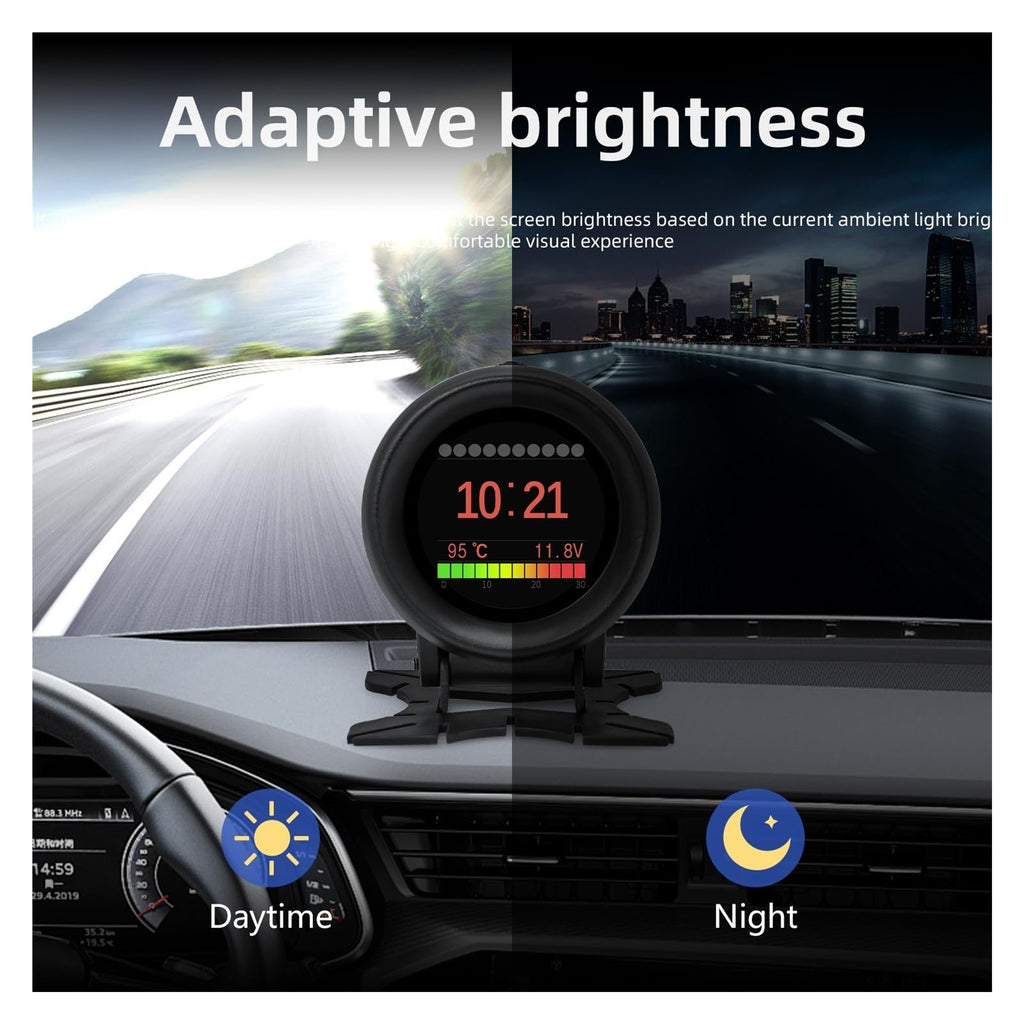 A205 OBD2 Head-Up Display with Digital Speedometer and Multi-Function Gauge