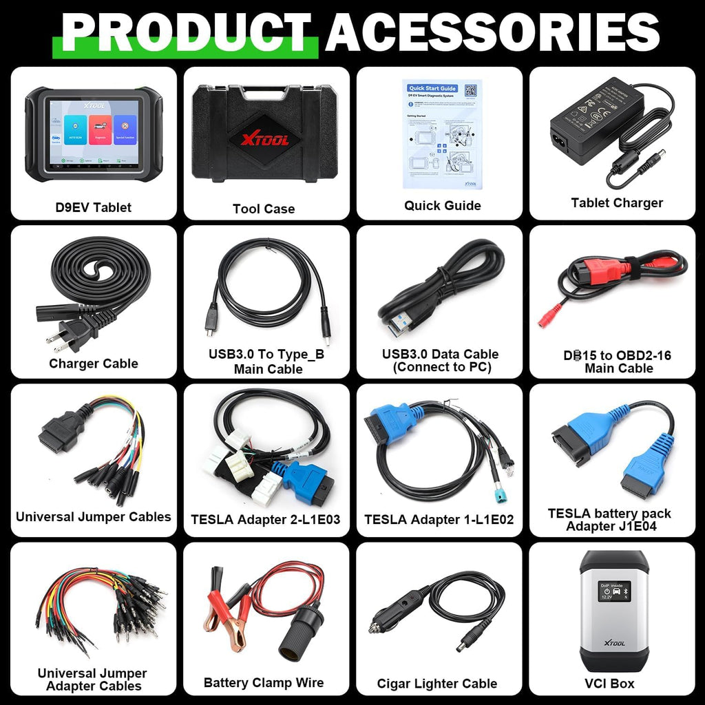 XTOOL D9EV Scan Tool High Voltage System/Battery Pack Analysis