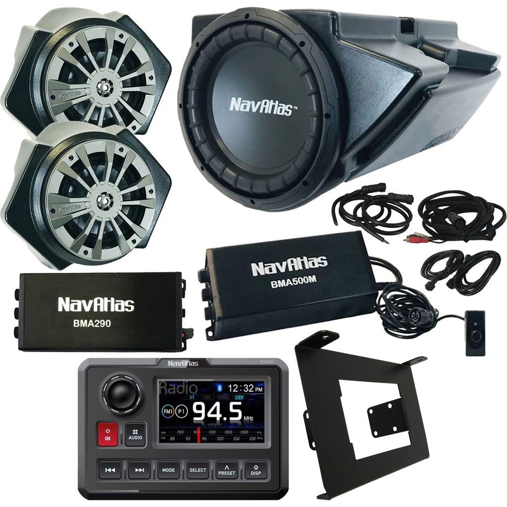 Waterproof Digital Media Receiver with 6.5-Inch Speakers 10-Inch Subwoofer and Amplifiers