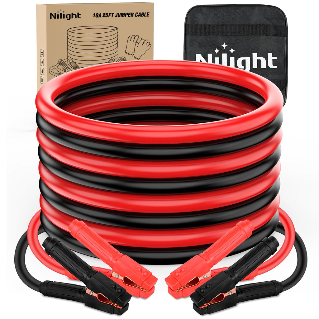 Heavy-Duty Battery Jumper Cables with Carrying Bag