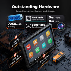 J2534 Bidirectional OBD2 Diagnostic Scanner with ECU Coding and 40+ Services