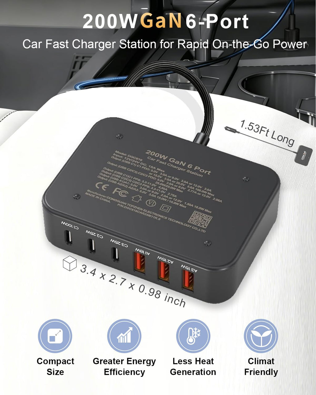 Car Laptop Charger 100w
