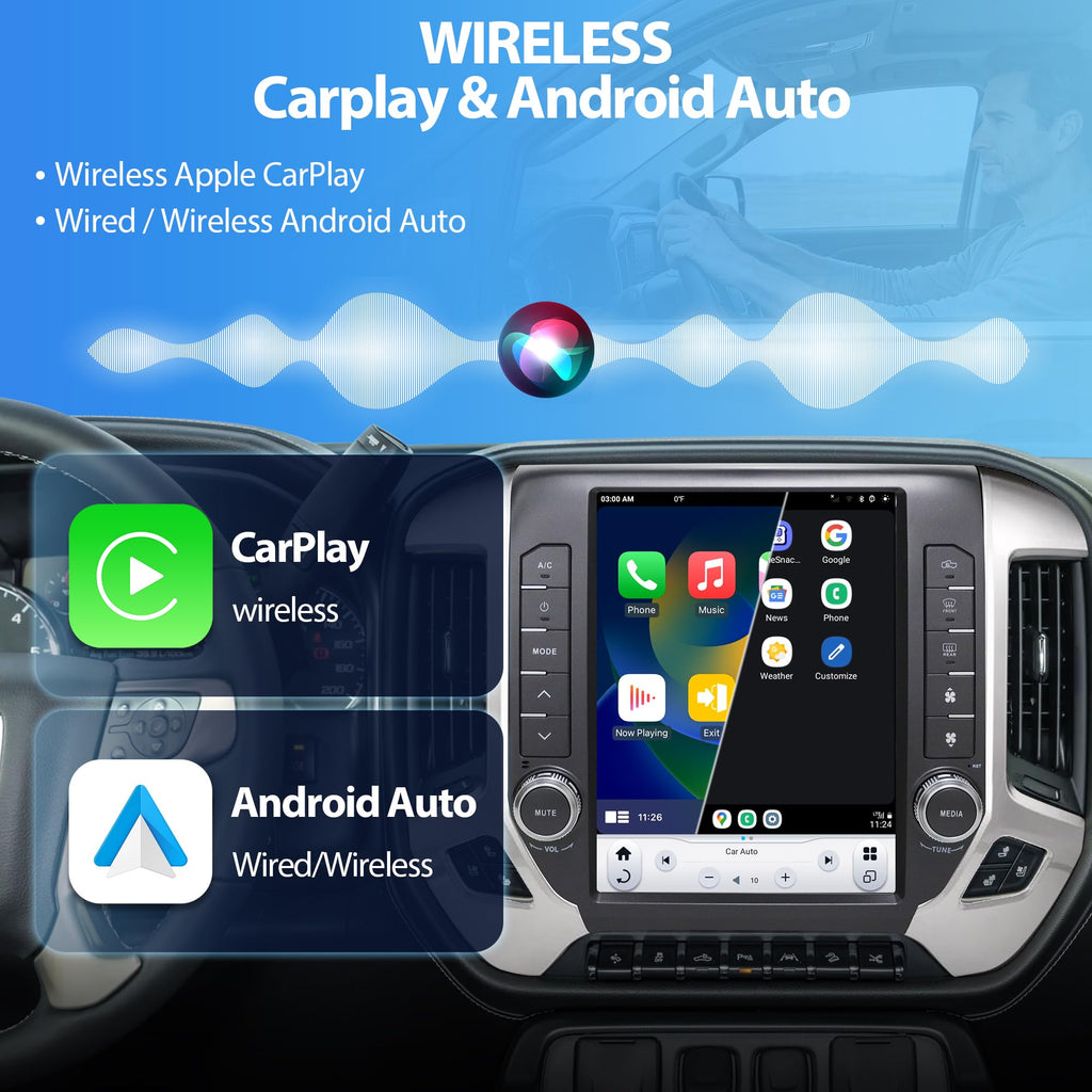 LINKSWELL GEN6 T-Style Car Radio for Chevrolet Silverado& Sierra 2014-2021