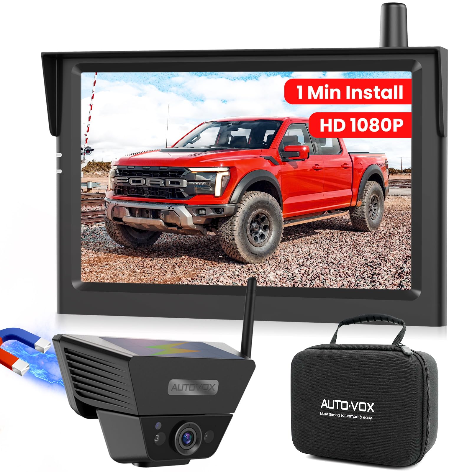 AUTO VOX Wireless Backup Camera Solar Magnetic - Solar 5