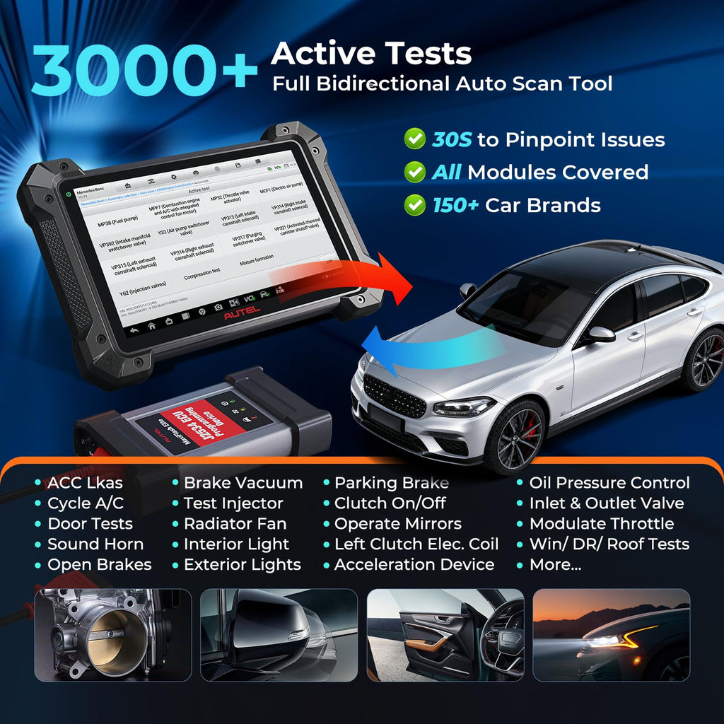 Autel Scanner MaxiCOM MK908 Pro II, J2534 ECU Function as Elite 2 Pro MS909