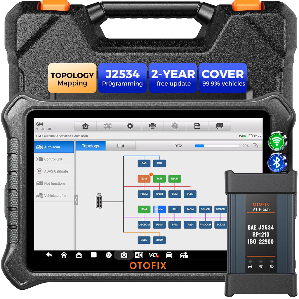 J2534 Bidirectional OBD2 Diagnostic Scanner with ECU Coding and 40+ Services